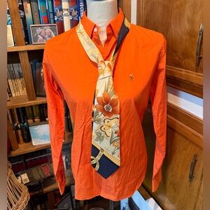 Ralph Lauren Black Label Orange Button-down Size 8